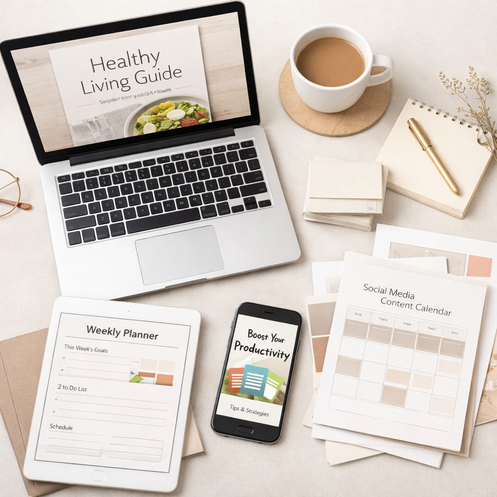 Digital products: eBooks, planners, templates, and tools