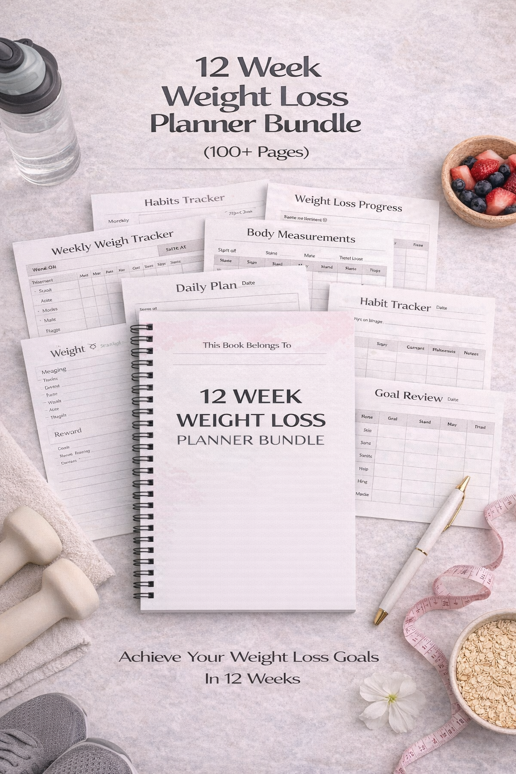 12 Week Weight Loss Planner Bundle