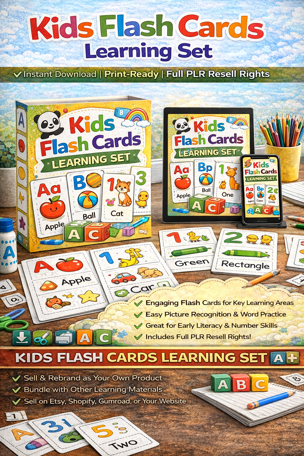 Kids Flash Cards Learning Set