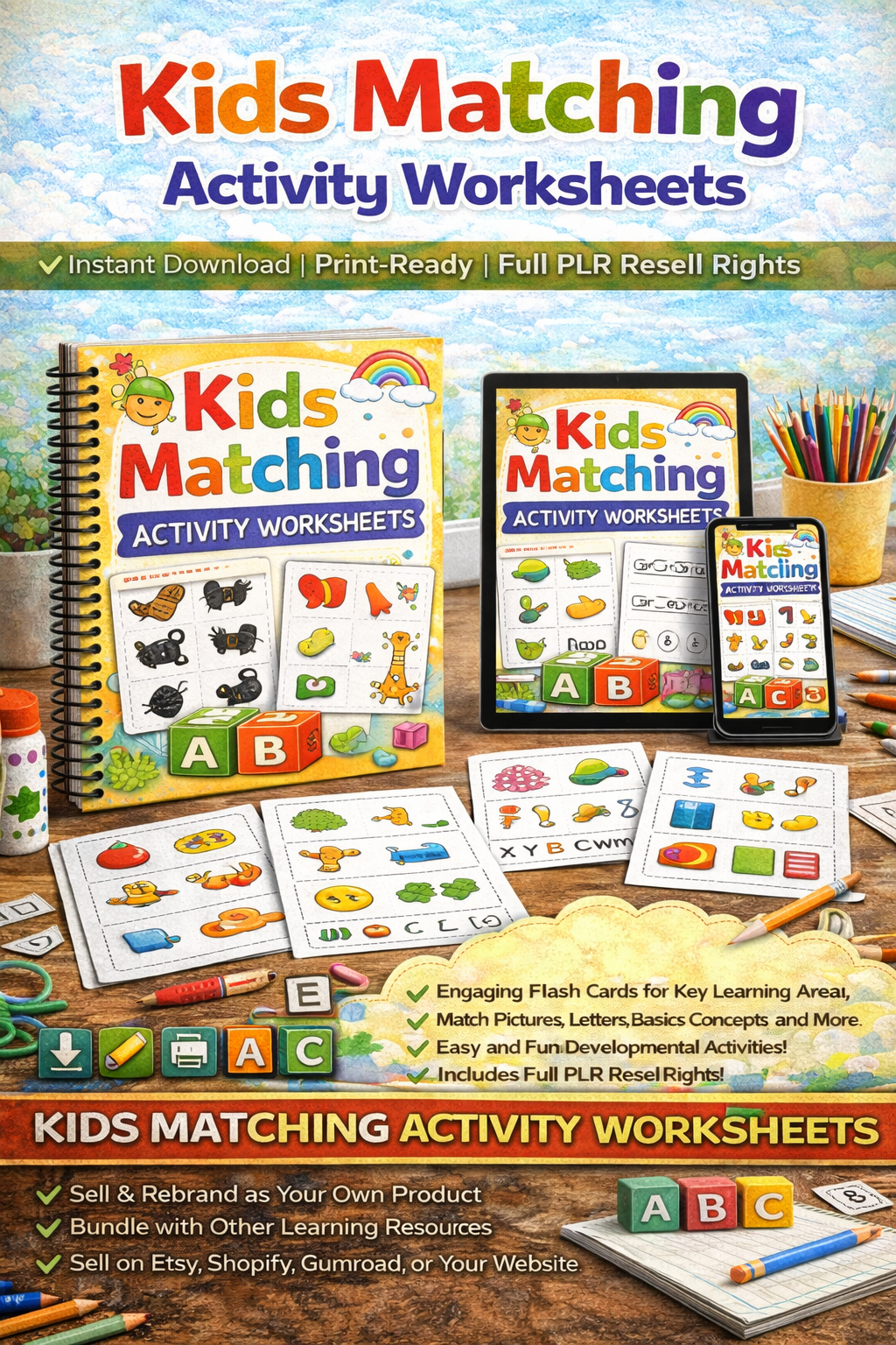 Kids Matching Activity Worksheets