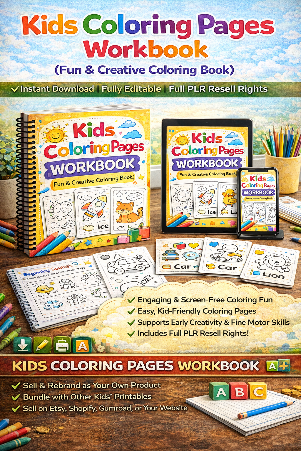 Kids Coloring Pages Workbook